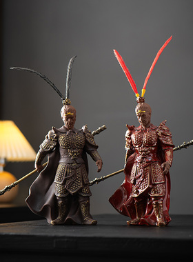 创意紫砂齐天大圣孙悟空摆件家居客厅桌面禅意陶瓷装饰品斗战胜佛