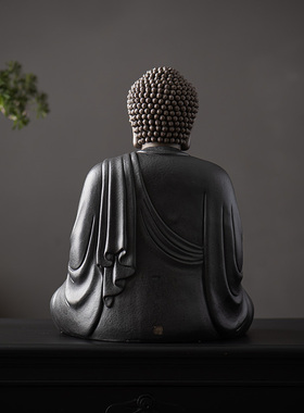 【库存清仓】大日如来佛像紫砂释迦摩尼佛像中式客厅禅意玄关摆件