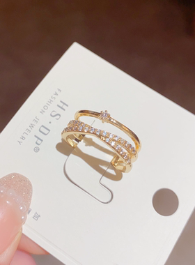 爆闪高级感食指戒指高端