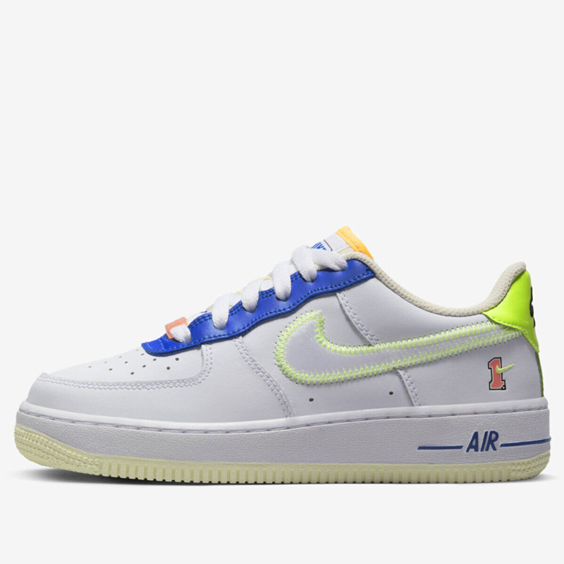 NIKE AIR FORCE 1 GS AF1空军一号白蓝女低帮休闲板鞋FB1393-111-图3