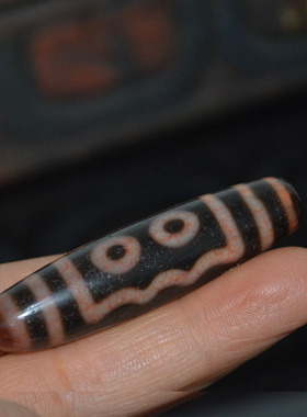 天然血丝风化五眼七眼天珠正品