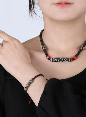 药师天珠绿松石金刚结手链正品