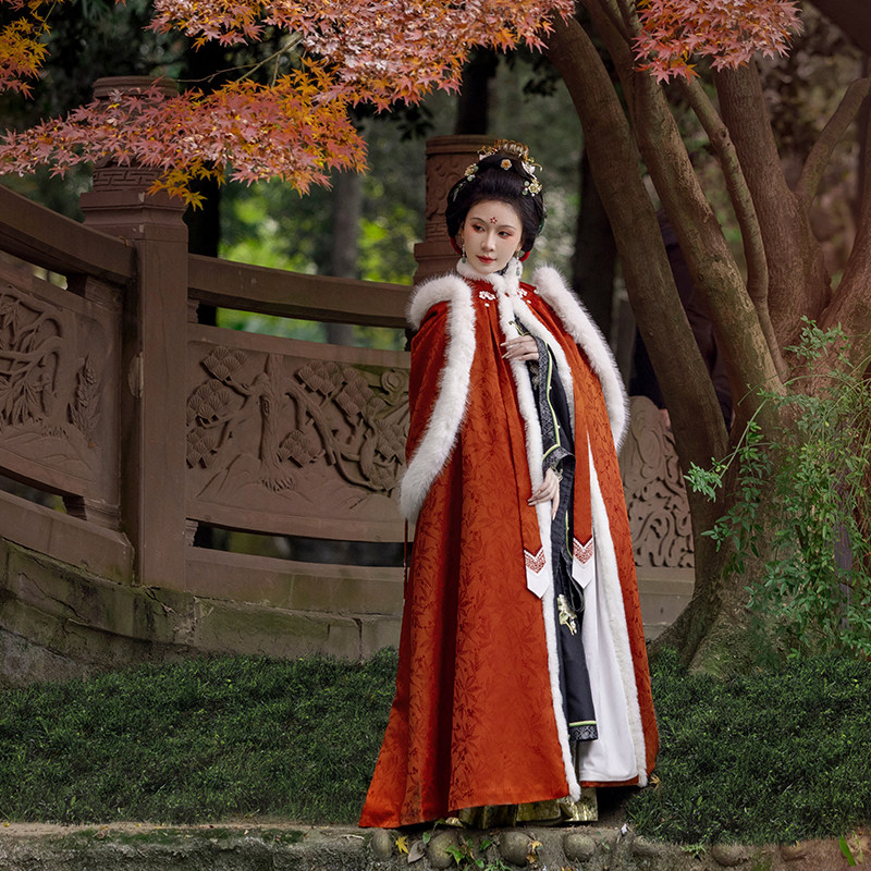 瞳莞原创设计与君同女秋冬保暖斗篷日常百搭古装披风汉服外套风帽,淘宝优惠券,粉丝福利购,淘宝优惠卷