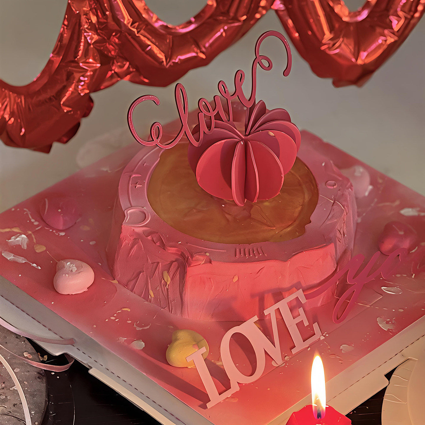 2.14情人节网红烘焙蛋糕装饰插件亚克力love爱心告白插牌爱心切模,淘宝优惠券,粉丝福利购,淘宝优惠卷