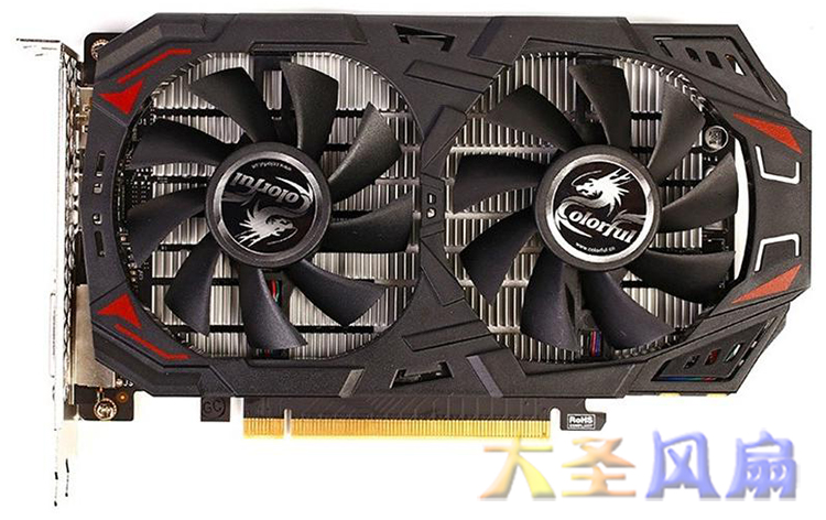 七彩虹网驰GTX1050 1050Ti灵动鲨直径7.5cm原厂滚珠显卡风扇-图3