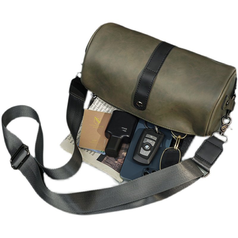 时尚潮流小包男单肩包街头潮牌圆筒包复古斜挎包2025新款小背包,淘宝优惠券,粉丝福利购,淘宝优惠卷