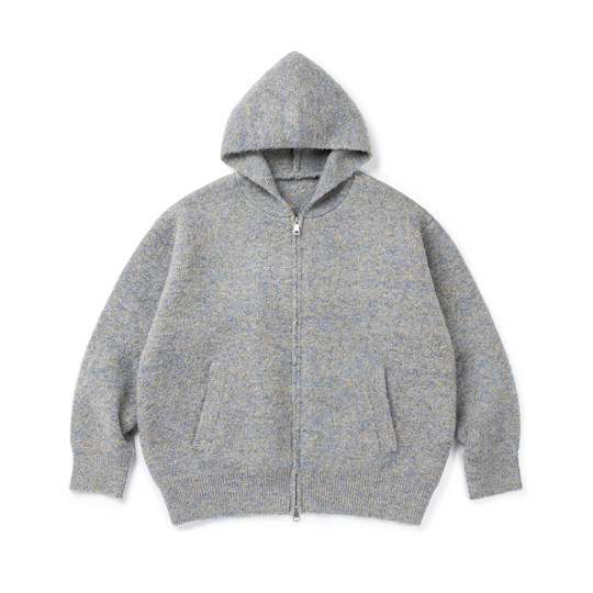 VMCL тяжелый иллюзорный мохеровый свитер в ленивом стиле с двойной молнией и капюшоном, свитер для мужчин и женщин, вермишель