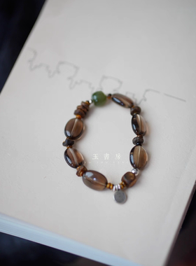 【乌龙茶】天然棋楠沉香茶晶设计手串