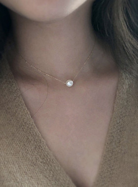 TYUSHA珍珠项链绝美天然14k包金