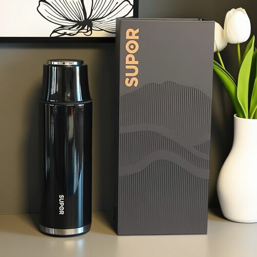 苏泊尔保温杯大容量男女泡茶专用办公室车载商务316L磁吸高档送礼 - 图0