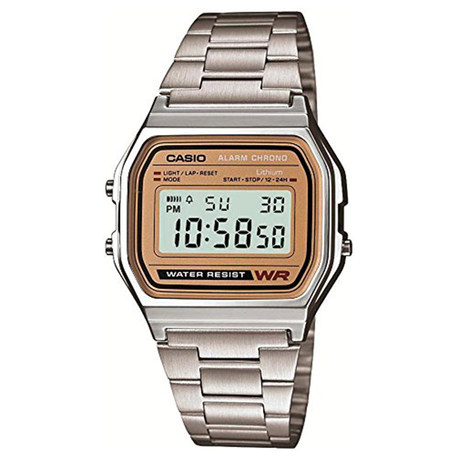casio gold and silver watch