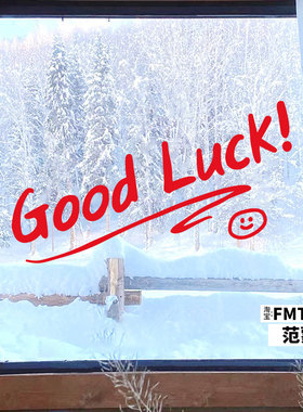 GOODLUCK暖心创意墙贴纸装饰镜子