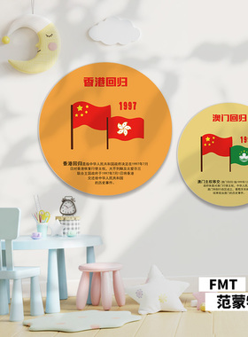红色教育爱国主题墙贴幼儿园