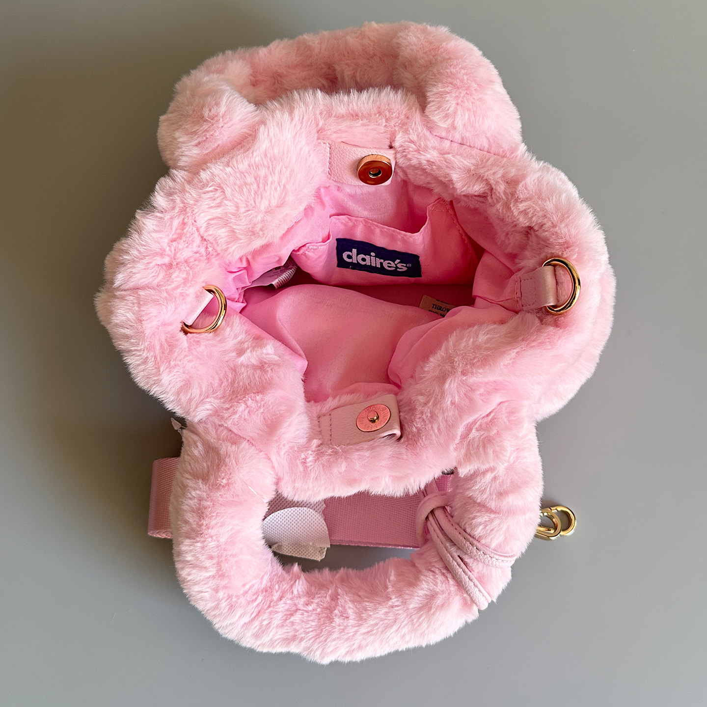 出口老美原单34.99美金！奶fufu樱花粉毛绒手提包 可爱软萌斜挎包,淘宝优惠券,粉丝福利购,淘宝优惠卷