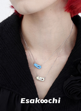 小众项链可爱童趣发卡造型锁骨链