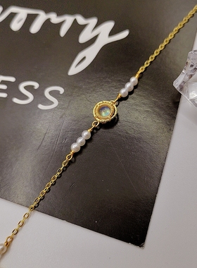 月光石DIY简约百搭女天然手工