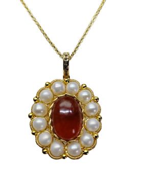 原创设计项链石榴石手工女