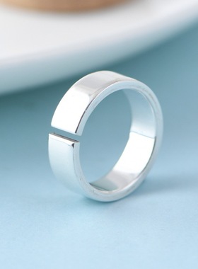 简约百搭时尚开口韩版指环光亮面