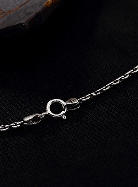 纯银复古百搭吊坠十字链