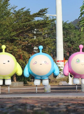 蛋仔派对雕塑摆件定制卡通人物网红玩偶大型商场景区美陈公仔装饰