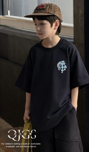 奇迹故事2026夏季新款韩版休闲百搭短袖T恤印花短袖T恤110-150 - 图1