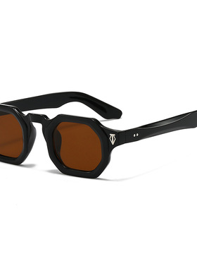 跨境欧美几何框米钉墨镜外贸