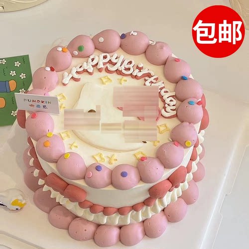 网红蛋糕装饰软胶塑料猫猫happybirthday摆件女孩生日烘焙插件 - 图0