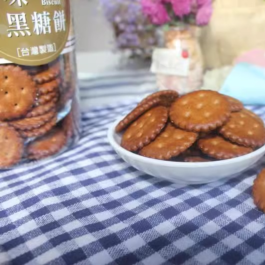 台湾味之棒美味黑糖饼干酥脆爽口焦糖饼好吃不停340g*2罐一组包邮 - 图2