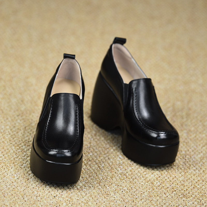 misili乐福鞋坡跟单鞋10.3cm高跟鞋2026春秋季新款防水台厚底女鞋,淘宝优惠券,粉丝福利购,淘宝优惠卷