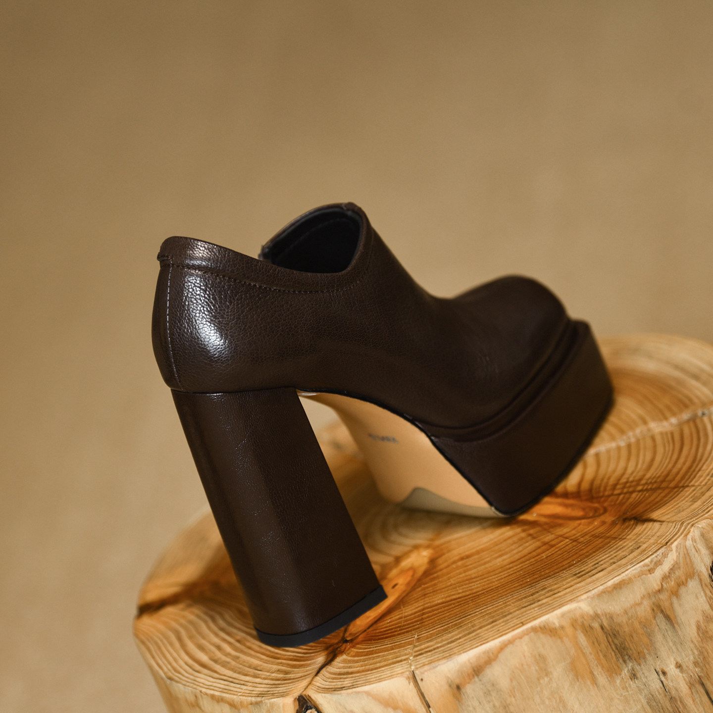 misili~12.3cm 粗跟防水台单鞋2025秋季新款高跟鞋侧拉链厚底女鞋,淘宝优惠券,粉丝福利购,淘宝优惠卷