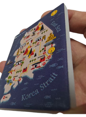 2026年新款文创冰箱贴磁贴微浮雕陶瓷纪念伴手礼出口韩国原单地图