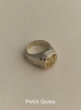 PetitQuies手工戒指锆石小众