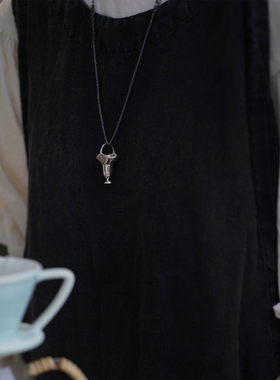 petitquatre纯手工原创小众设计高级感纯银花瓶系列项链轻奢吊坠