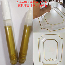 Golden Sketching Pen Furniture Upper Color Cabinet Line Drawing Gold Leaf Lacquer With Spray Wardrobe Closet Oestyle Painting Line
