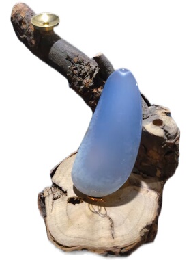 天然无优化蓝玉髓挂坠