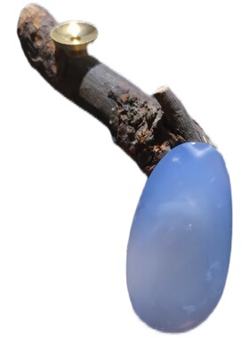 天然无优化蓝玉髓挂坠