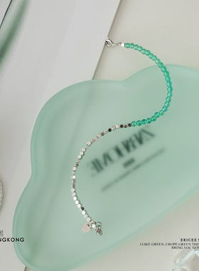 艾利熙原创薄荷绿清透水晶手链