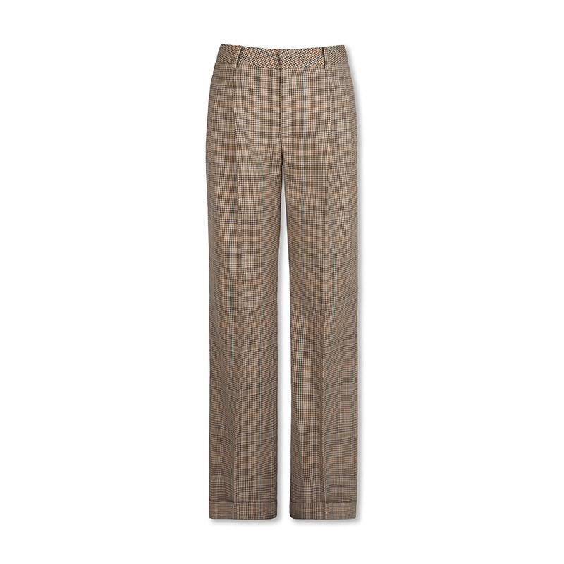 RTW英伦窄版阔腿裤女高端羊毛威尔士亲王格子裤通勤休闲秋冬西裤,淘宝优惠券,粉丝福利购,淘宝优惠卷