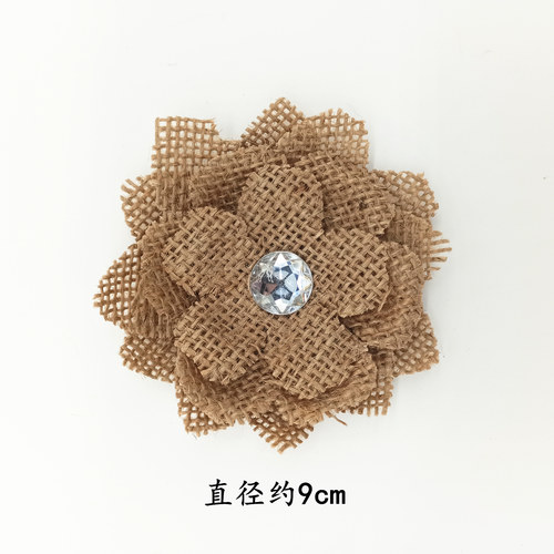 麻绳麻布小花朵装饰手工diy制作幼儿园环创布置蝴蝶结田园风材料 - 图0