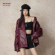 Wang Sulong's same style BJHG washed retro leather jacket