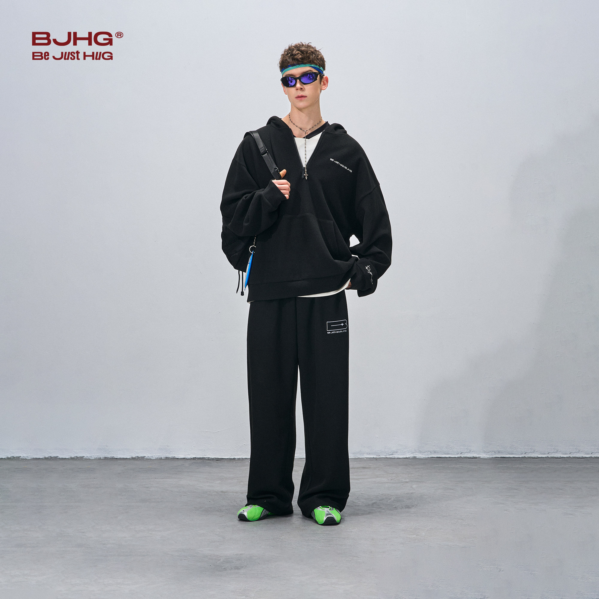 BJHG不计后果灯芯绒连帽卫衣男女款春季休闲裤子美式复古运动套装,淘宝优惠券,粉丝福利购,淘宝优惠卷