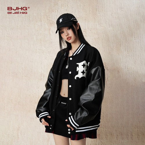 BJHG不计后果美式潮牌棒球服男款秋冬外套高级感痞帅飞行员夹克女 - 图2