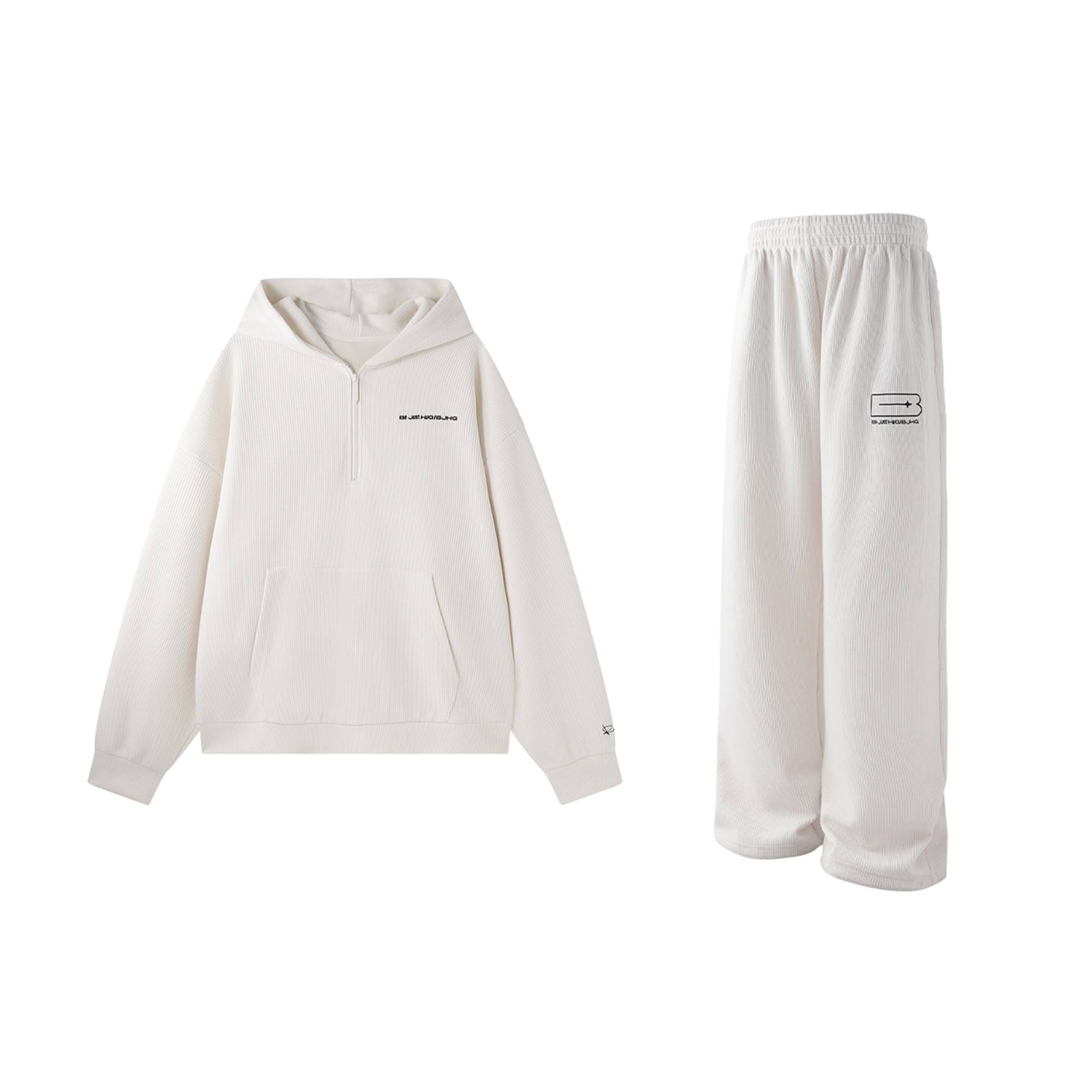 BJHG不计后果灯芯绒连帽卫衣男女款春季休闲裤子美式复古运动套装,淘宝优惠券,粉丝福利购,淘宝优惠卷