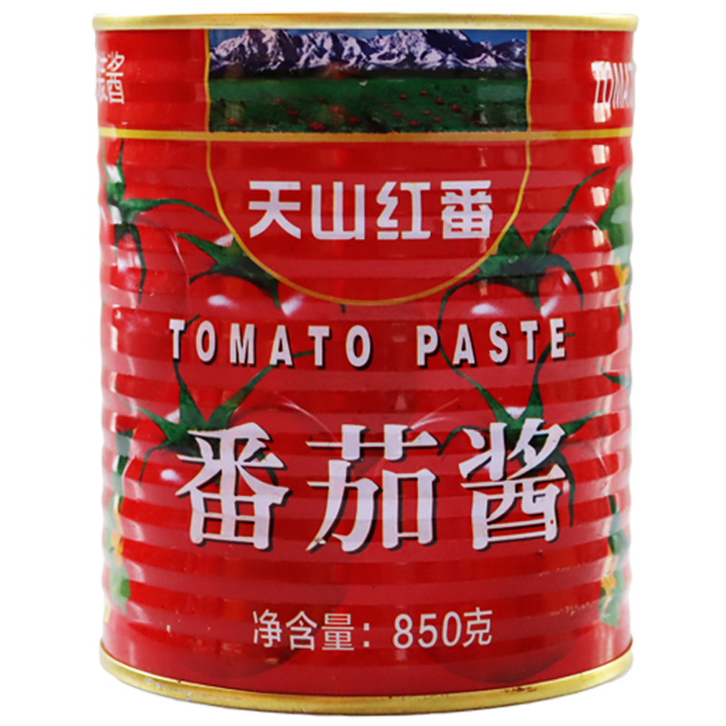 【零添加】新疆番茄酱天山红番小包装850克罐装纯西红柿酱包邮