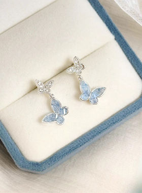 925春夏新款蓝晶石蝴蝶手链轻奢小众高级感甜美气质小清新项链