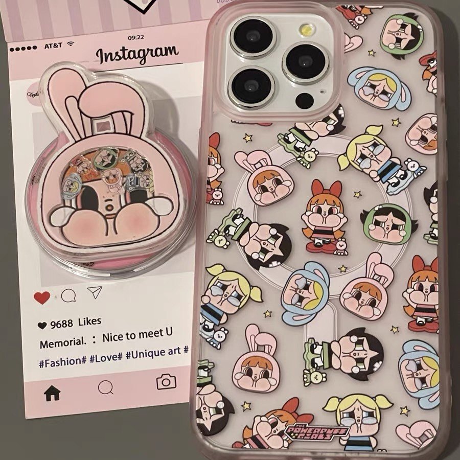 呆萌哭脸包小女警摇摇乐磁吸支架适用iPhone15promax苹果14手机壳13pro防摔1211新款16promax高级磨砂16pro女,淘宝优惠券,粉丝福利购,淘宝优惠卷