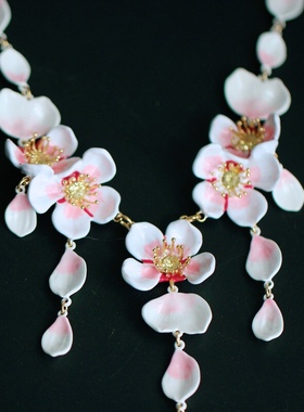 珐琅釉 冬日限定飘落项链毛衣链