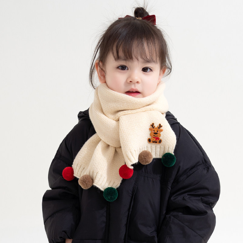 新款儿童围巾秋冬季宝宝围脖圣诞节新年女童脖套男童针织保暖冬天,淘宝优惠券,粉丝福利购,淘宝优惠卷