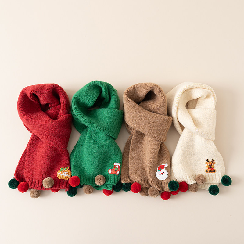 新款儿童围巾秋冬季宝宝围脖圣诞节新年女童脖套男童针织保暖冬天,淘宝优惠券,粉丝福利购,淘宝优惠卷