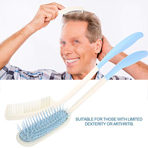 Long Handle Comb Long Handle Hair Brush Anti-Slip Handle Com - 图1